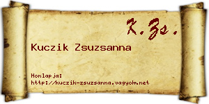 Kuczik Zsuzsanna névjegykártya