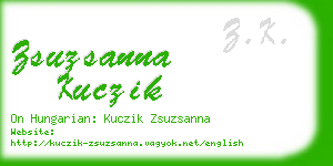 zsuzsanna kuczik business card